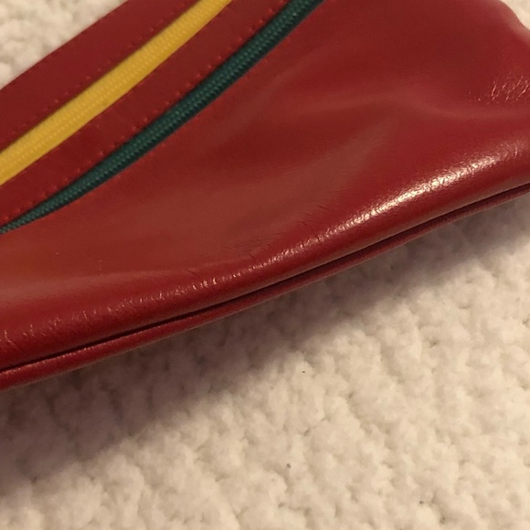 Vintage Italian Leather 3 Piece Set Red Leather - Picture 12 of 16